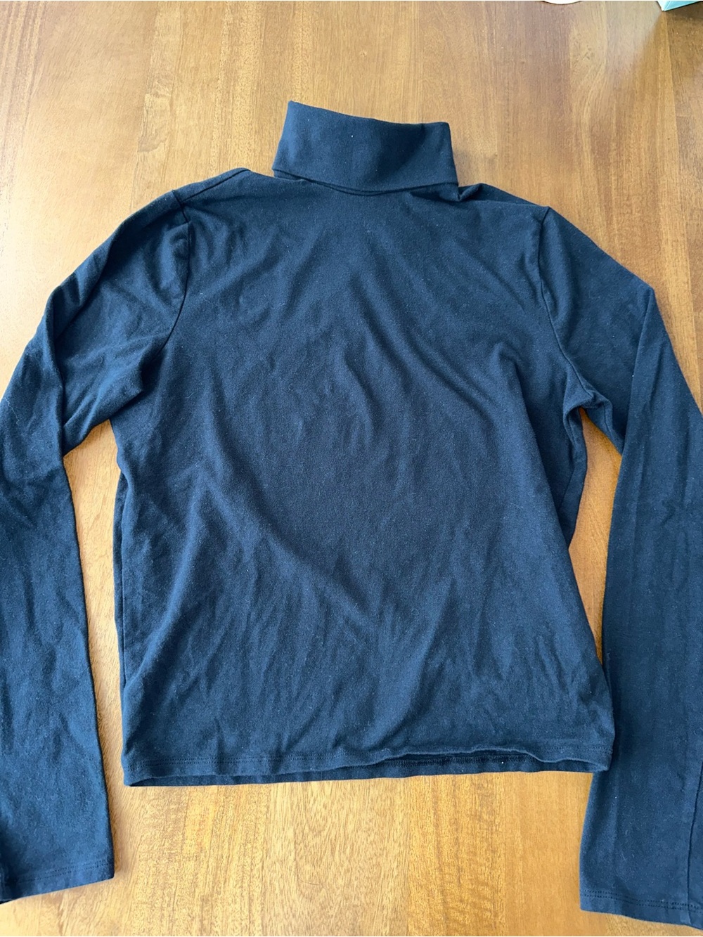 Black Fitted Turtleneck Long Sleeve - Hollister